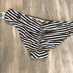 Victoria Secret black white stripe bikini bottoms